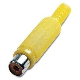 CONECTOR RCA H PLASTICO AEREO AMARILLO            