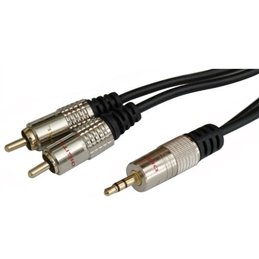 CONEXION AUDIO 3,5 ST M/2 RCA M 5MTS PROFESIONAL  
