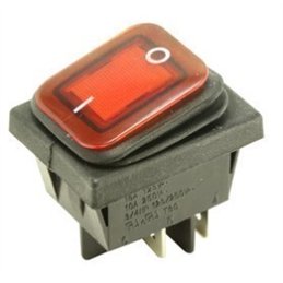 INTERRUPTOR BASCULANTE LUM. ROJO ESTANCO          