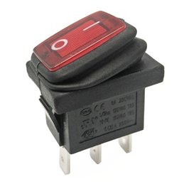INTERRUPTOR BASCULANTE MINI LUM ROJO ESTANCO      
